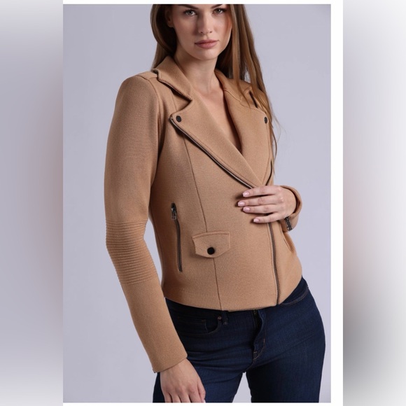 Minnie Rose Moto Jacket Structured Zip Front NWT - Picture 7 of 7